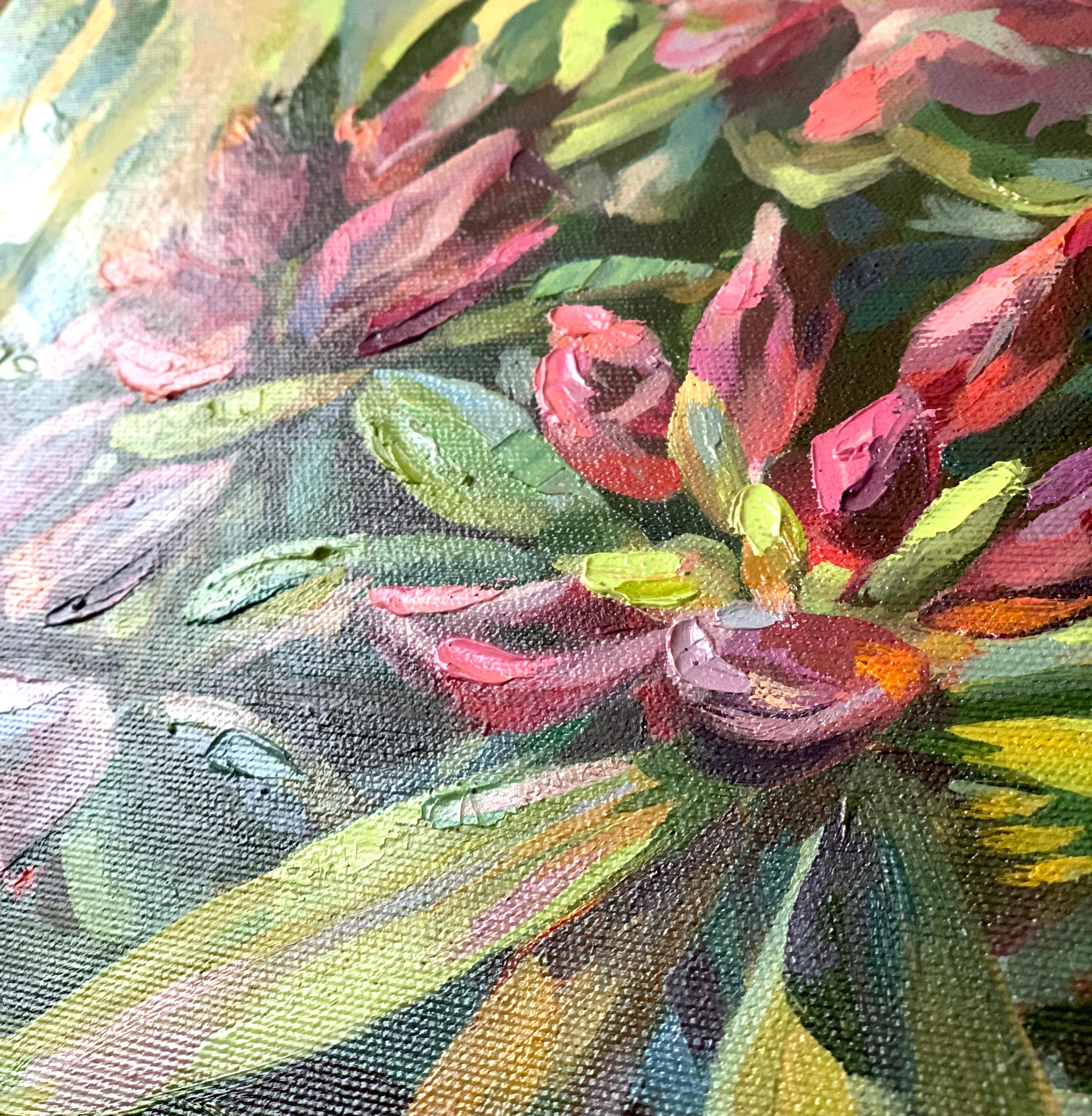 Rododendro. Floración alegre. Impresión Giclée sobre lienzo en venta 1
