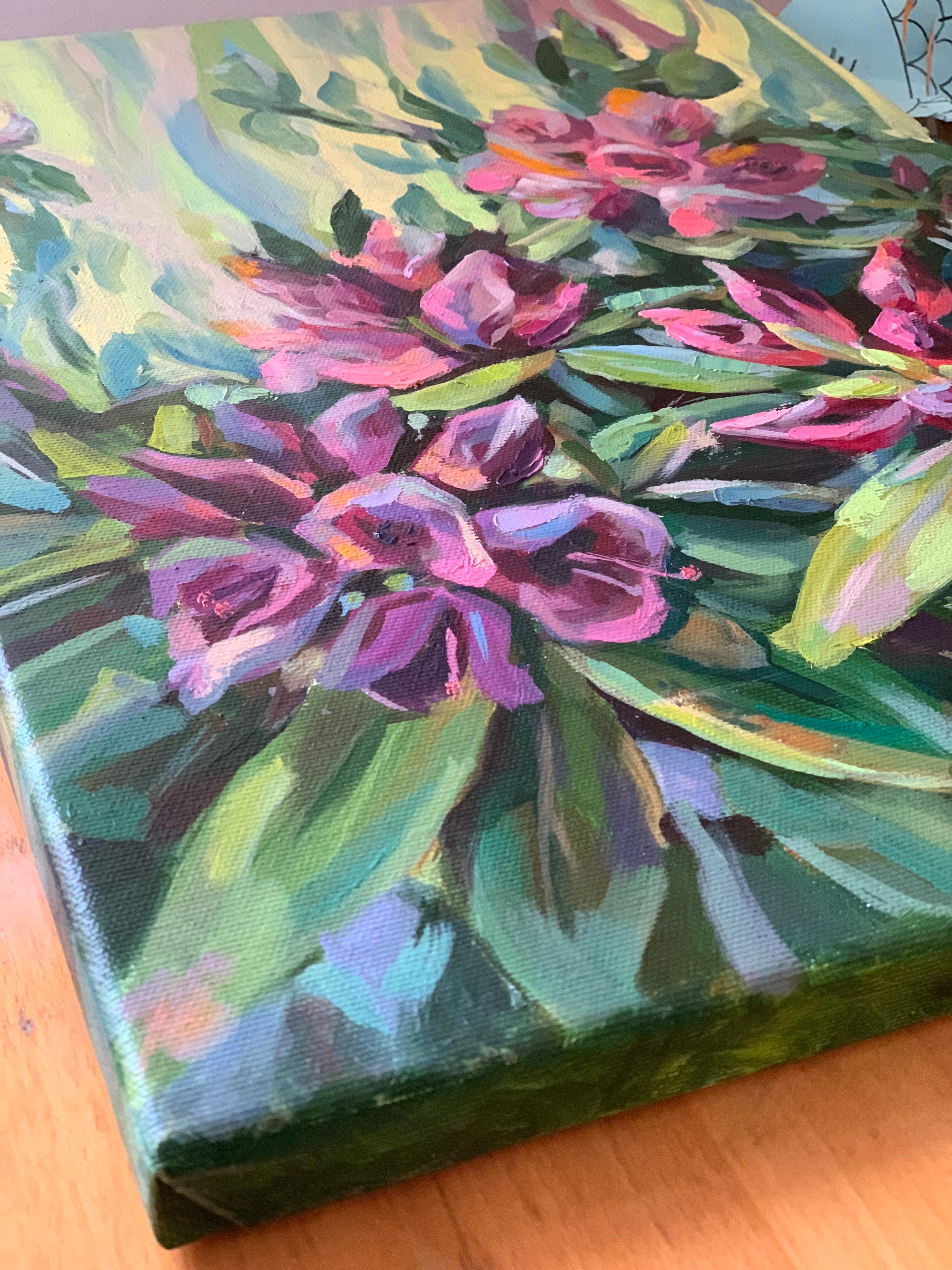 Rododendro. Floración alegre. Impresión Giclée sobre lienzo en venta 2