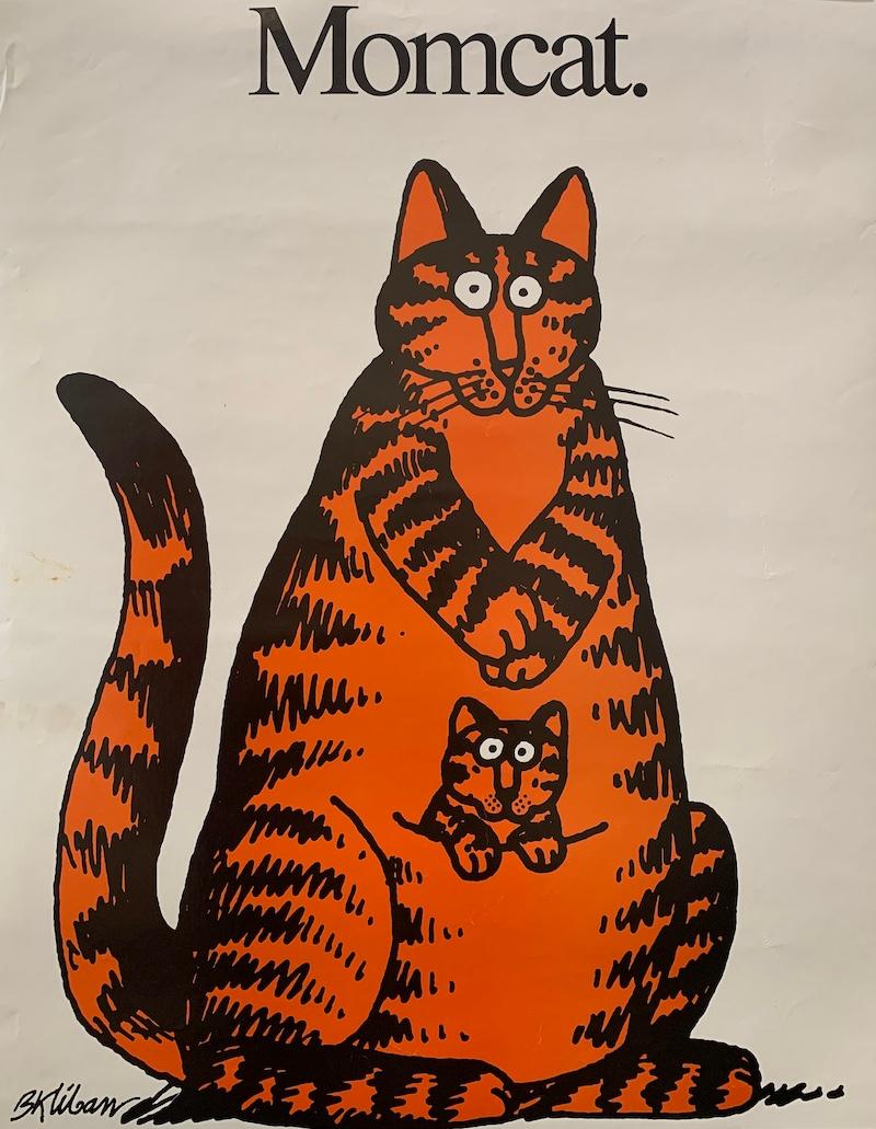 'Momcat', affiche vintage originale de BK LIBAN, 1977, New York Bon état - En vente à Melbourne, Victoria