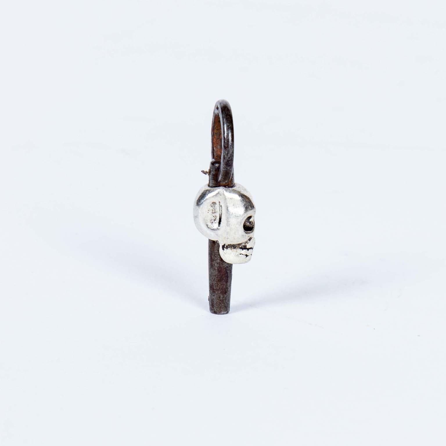 Unknown Momento Mori Skull Pocket watch Key For Sale