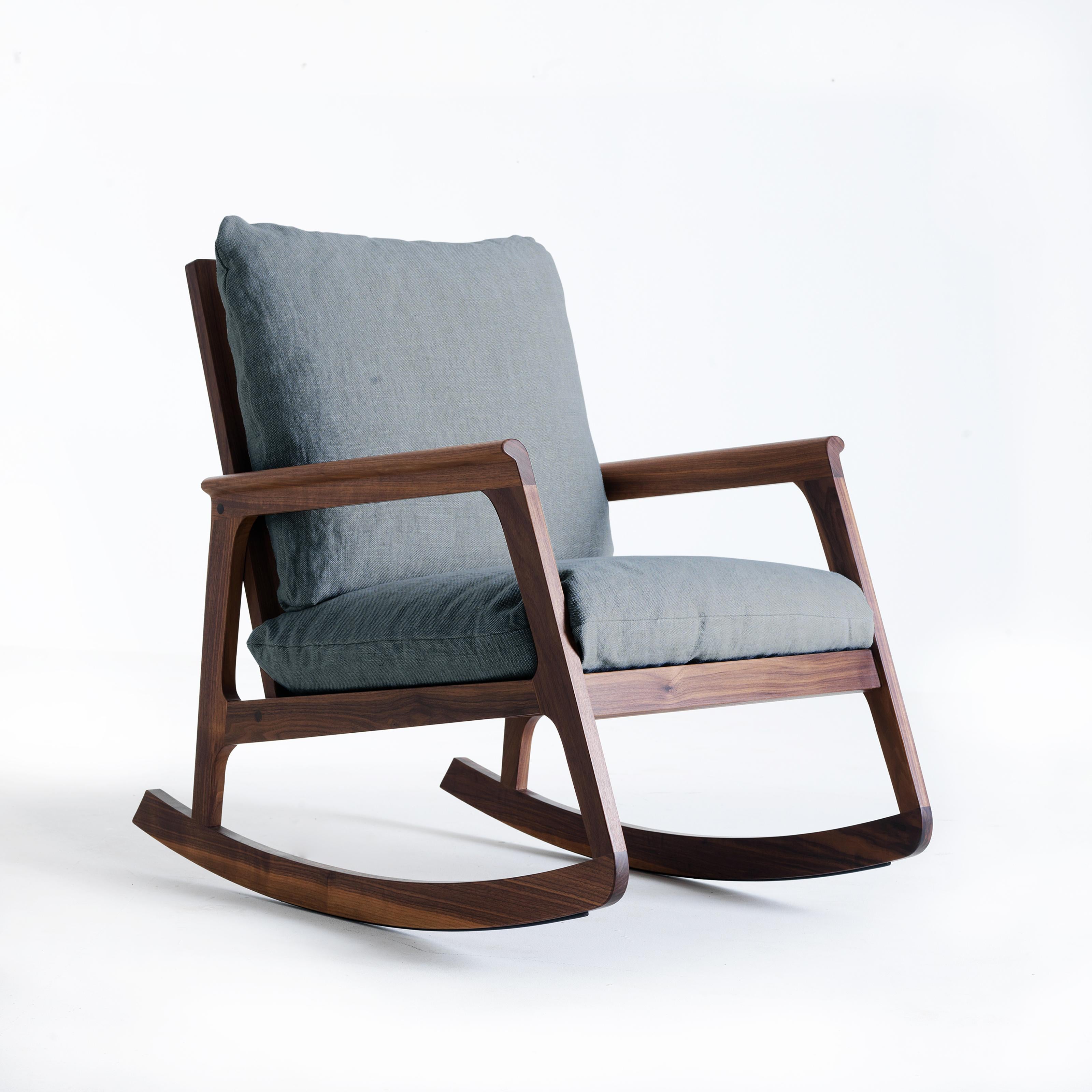 Upholstery Momento Rocking Chair by Dale Italia For Sale