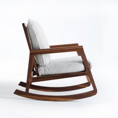 Momento Solid Wood Armchair, Walnut in Hand-Made Natural Finish, Contemporary