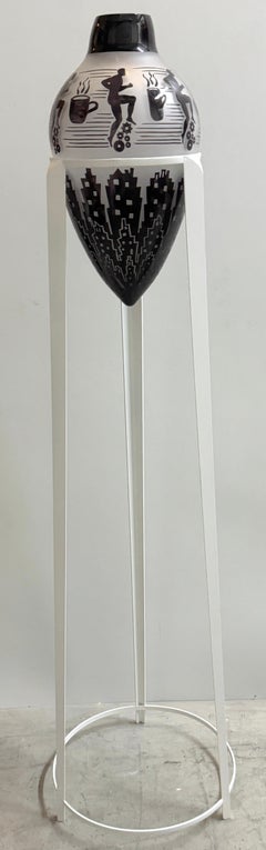 Momentum: Cameo Glass Amphora Vase & Stand by Duncan McClellan