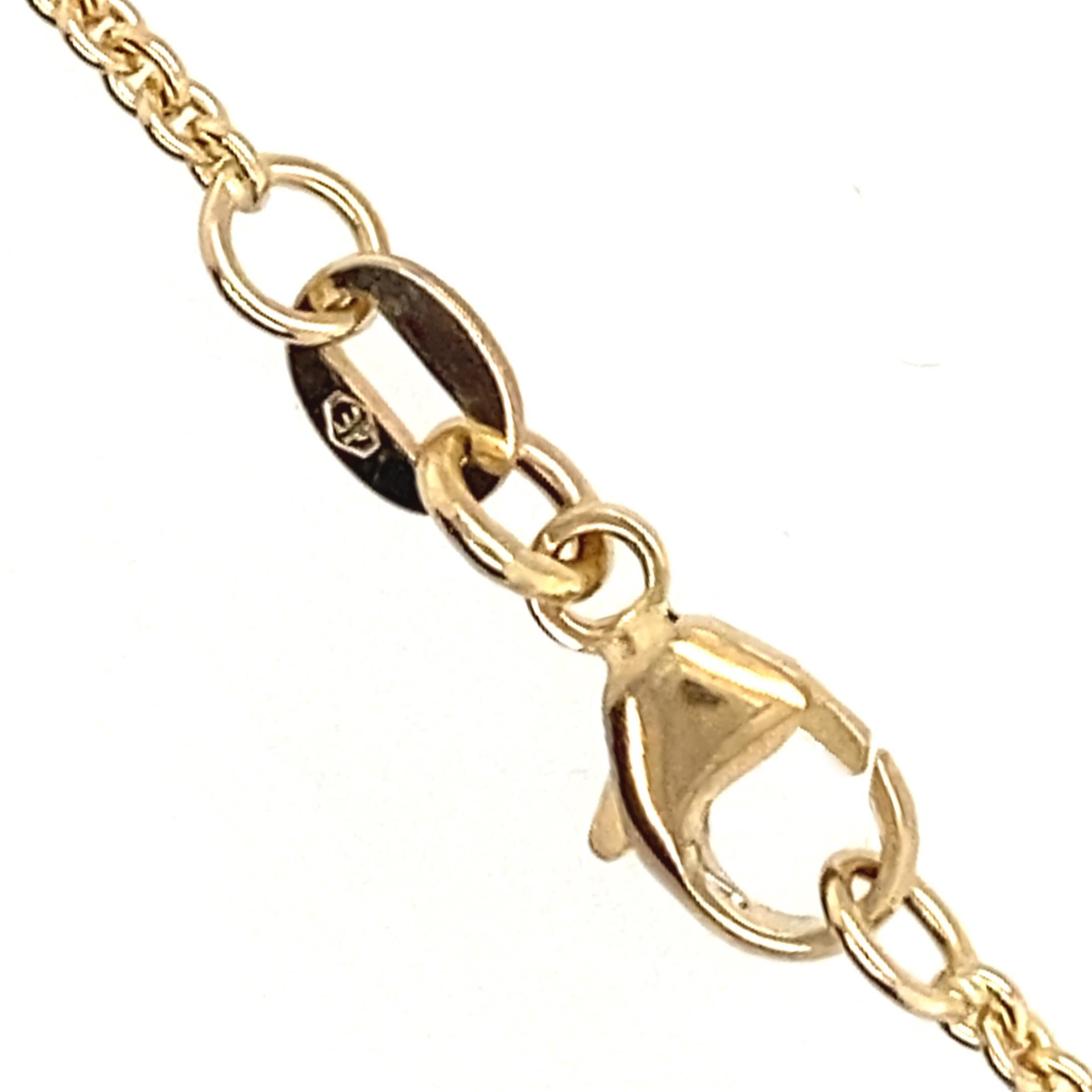 Collier médaillon « MOMMY » à pendentif avec plaque fixe sur chaîne câble en or jaune en vente 5