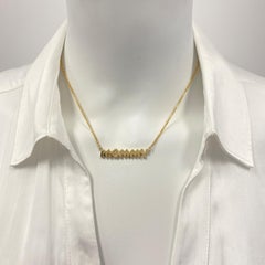 "MOMMY" Fixed Pendant Nameplate Necklace on Cable Chain in 14 Karat Yellow Gold