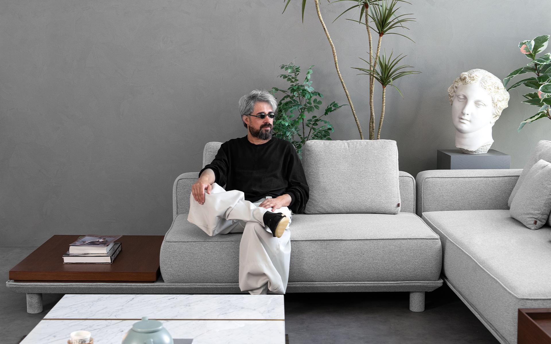 Sofá Modular de Esquina en L Momo Tela en venta