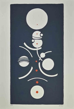 Circles composition - Lithograph by Momo - 1990