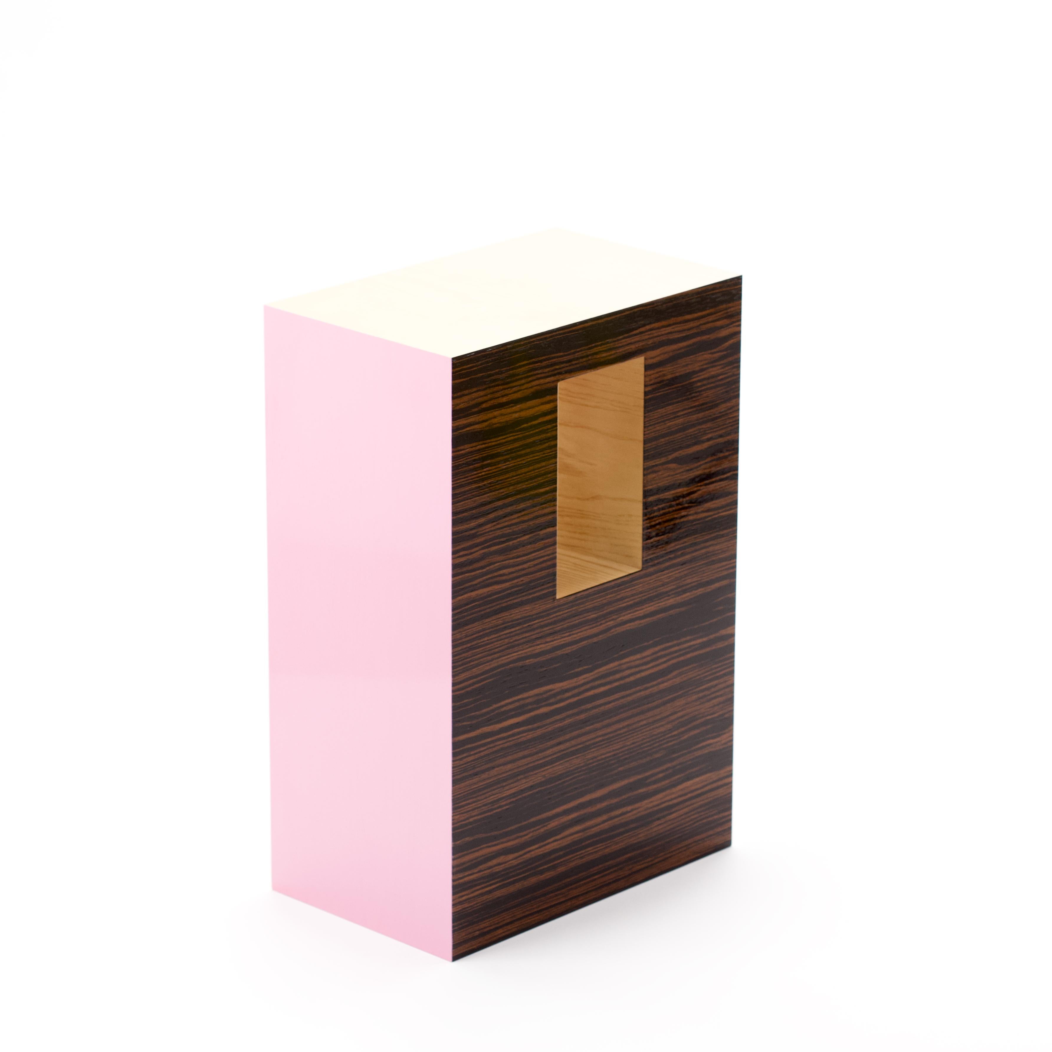 Momo, One-Off, side table, stool, object, hand made, color, wood, contemporary For Sale 1