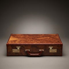 MOMODESIGN Italy Burlwood & Leather Attaché Briefcase