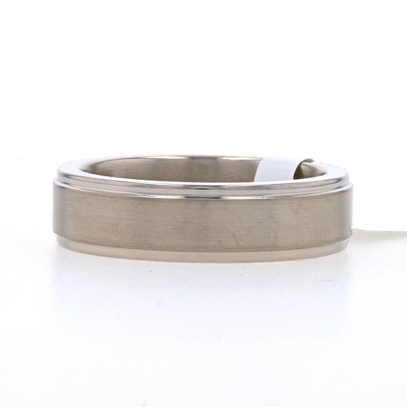 Mon Cheri Men's Wedding Band - Titanium Matte Comfort Fit Ring Size 8 1/2 For Sale 1