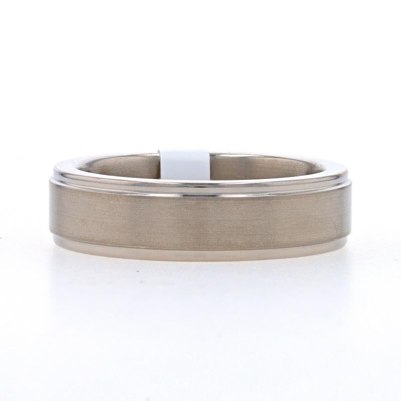 Mon Cheri Men's Wedding Band - Titanium Matte Comfort Fit Ring Size 8 1/2