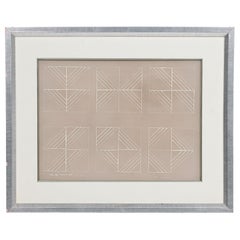 Mon Levinson American Op Art Lithograph, Titled: "Six of Choice"