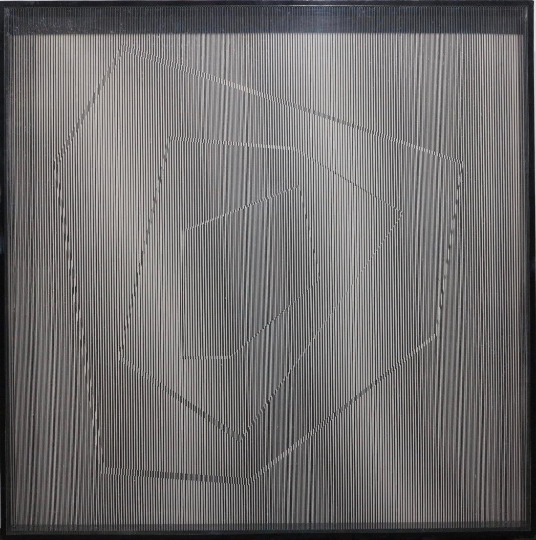 Abstract Sculpture di Mon Levinson - The Edge V (scultura da parete Op Art in plexiglass)