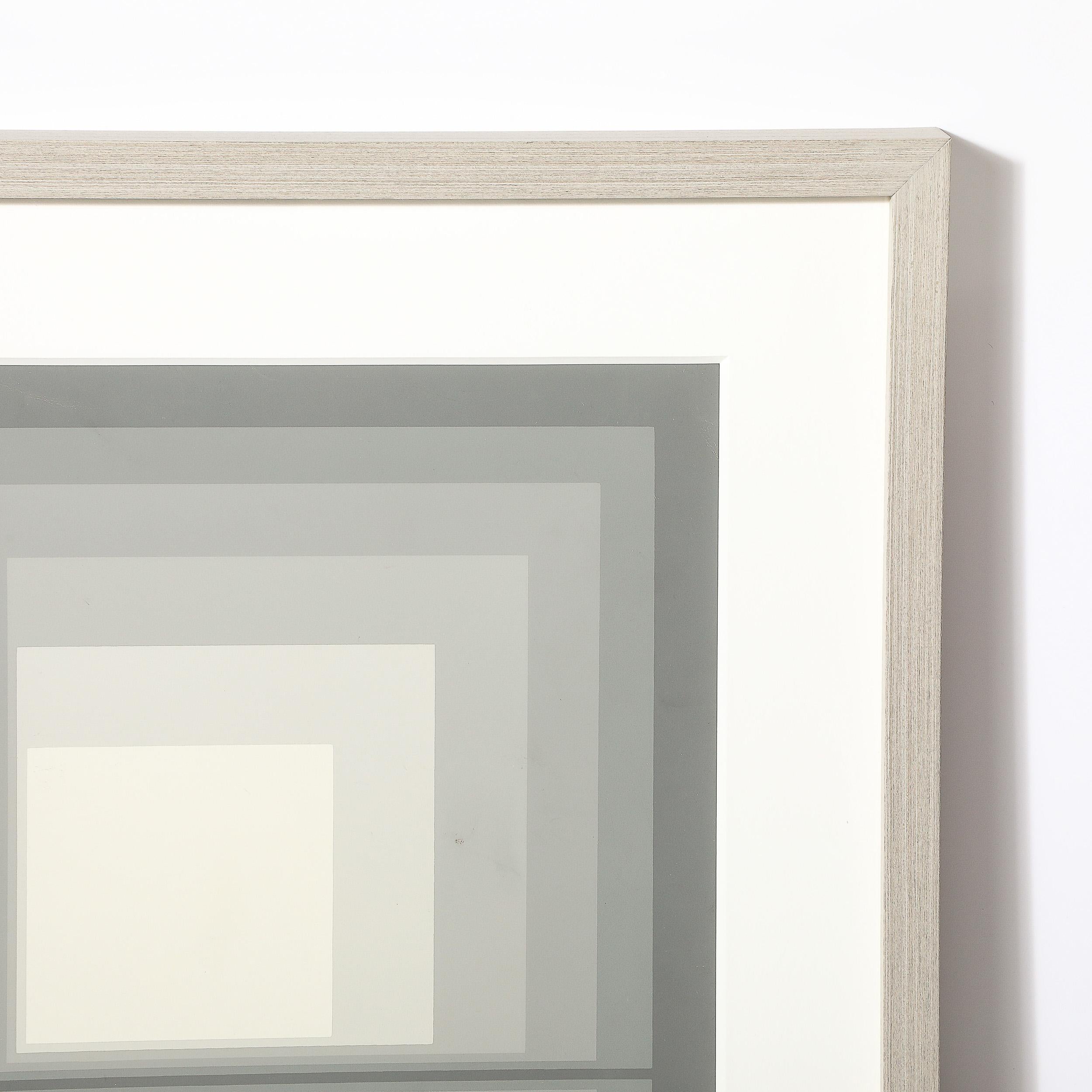 Mon Levinson Modernistischer abstrakter geometrischer Raumteiler in grauen Quadraten im Angebot 8