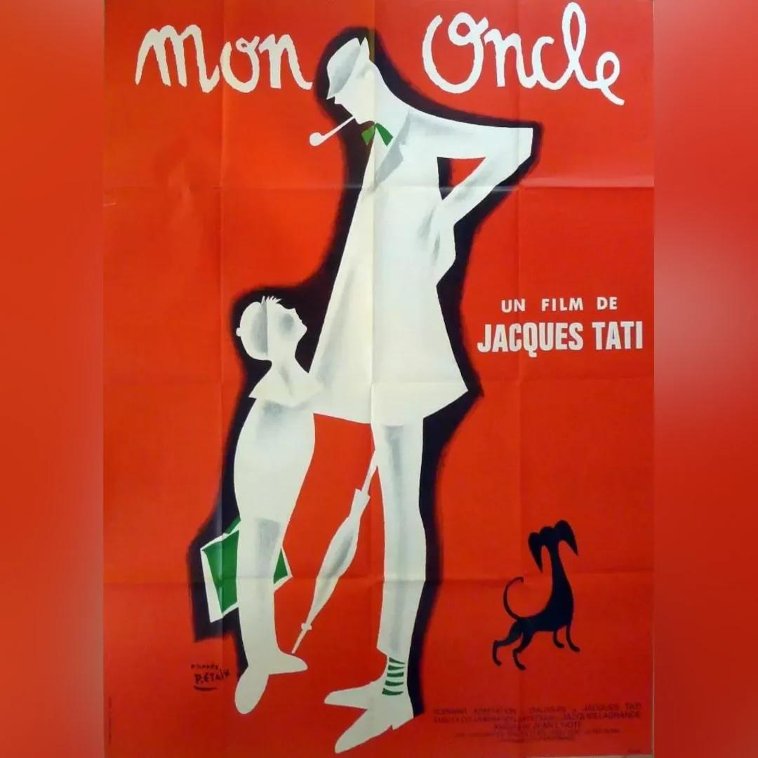 Mon Oncle / Mein Onkel (1967)
Original Französisch Grande (47 X 63 Zoll)

Dies ist eine seltene 1970er Re-Issue Französisch großformatige Plakat für Jacques Tati's geliebten Klassiker 1958 Mon Oncle (Mein Onkel). Der Film, der in Cannes mit dem