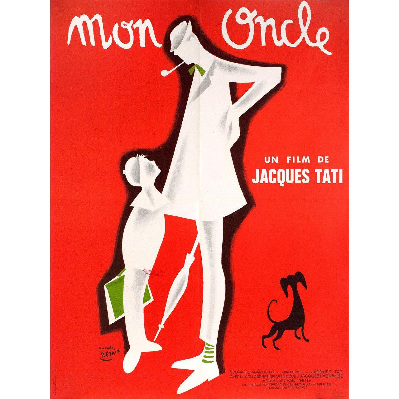 Minimalist Mon Oncle R1960s French Moyenne Film Poster