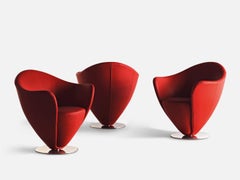 Mon Petit Cœur Poltrona Girevole Rossa di La Cividina