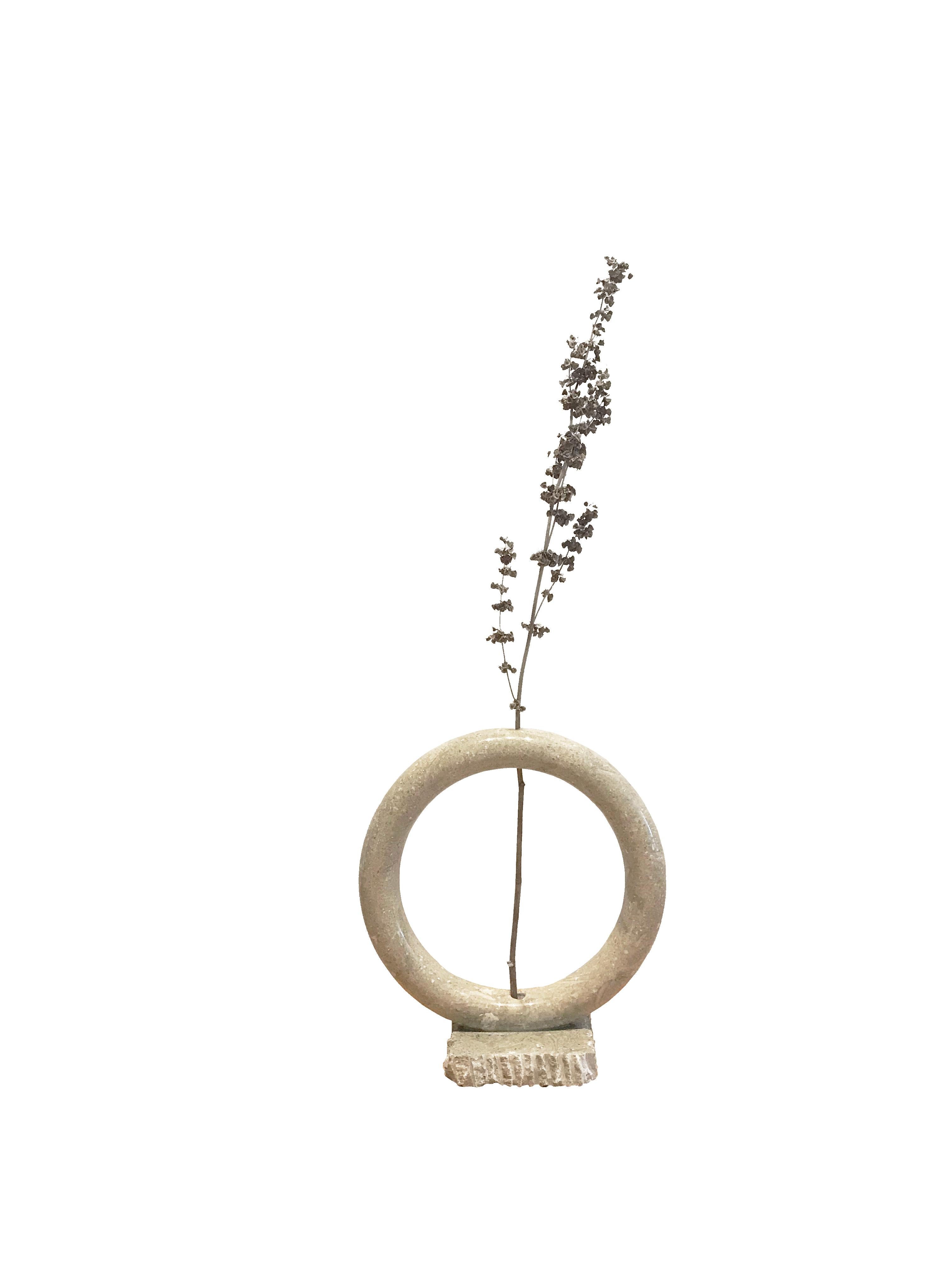 Mon Vase by Studio Laf
Dimensions: W20 cm x H21 cm
Materials: Marble.


Mon Vase emerged with the idea of reuniting natural stone with nature after shaping it by hand. It emphasizes the concept of balance and the wabi-sabi approach with its broken