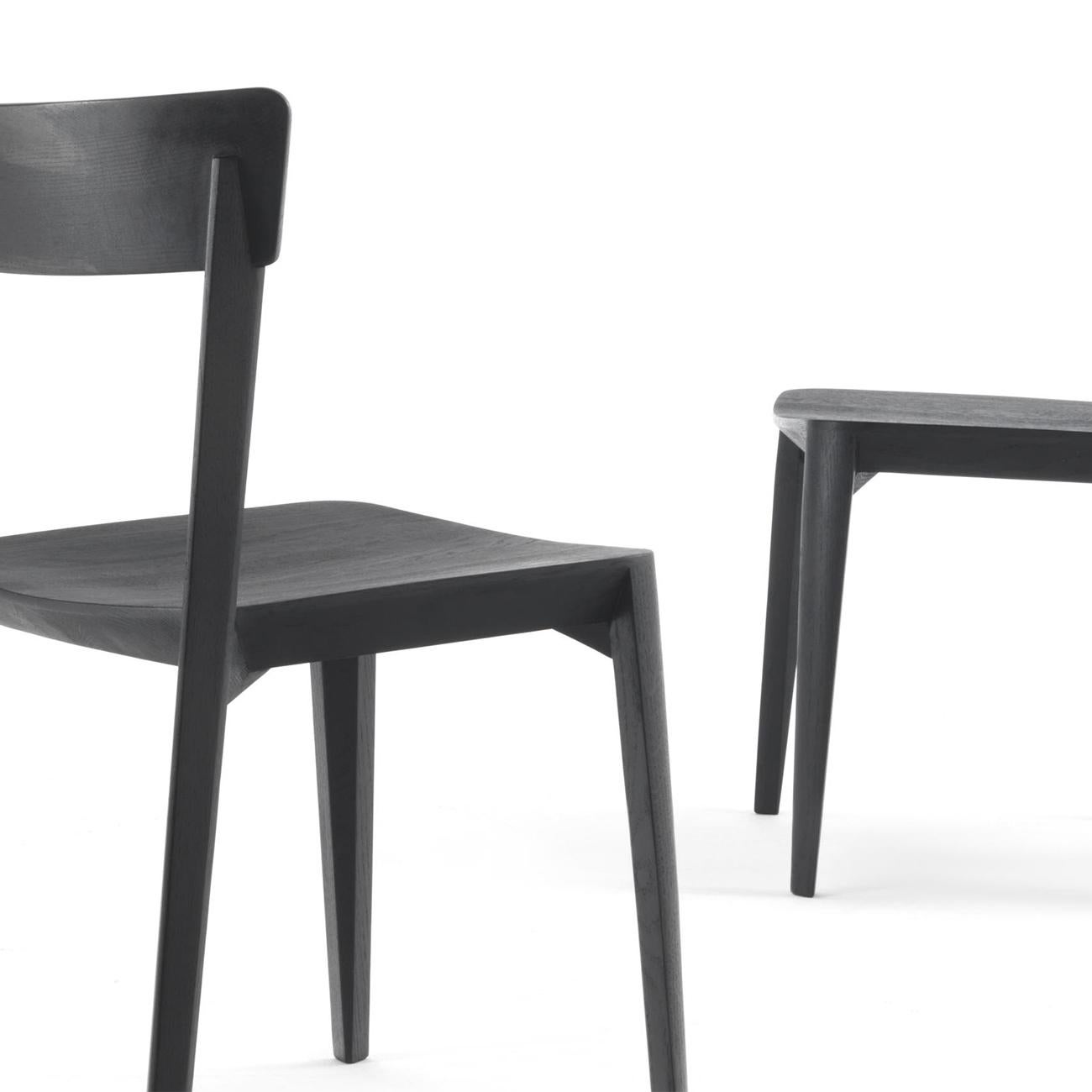 Contemporary Mona Blackened Oak Chair For Sale