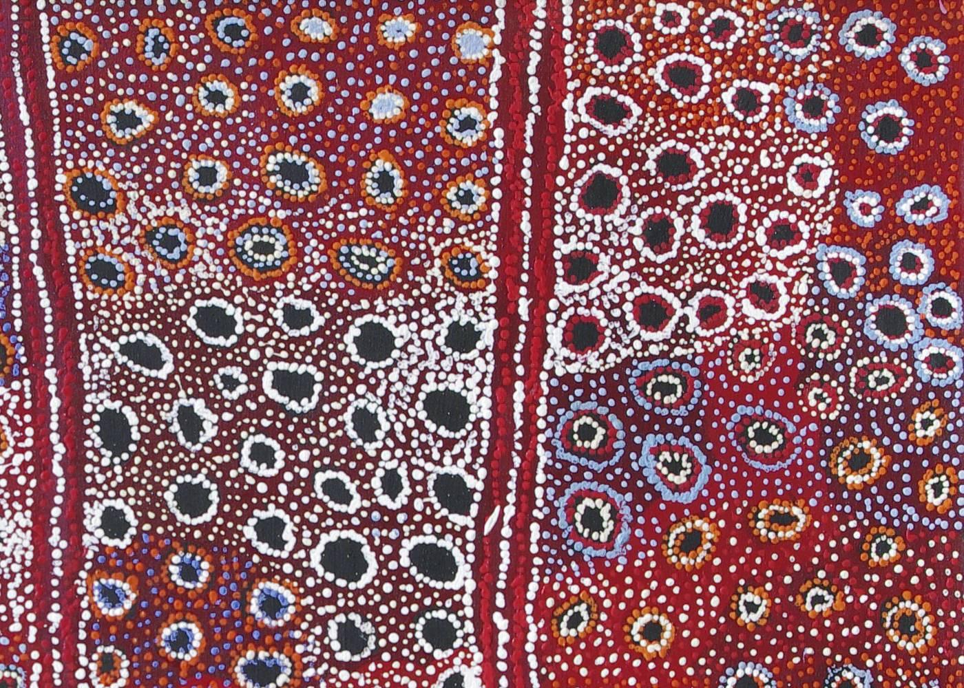 Mona Shepherd, Many rock holes, contemporary Australian Aboriginal Art - Abstract Painting by Mona Mitakiki Shepherd