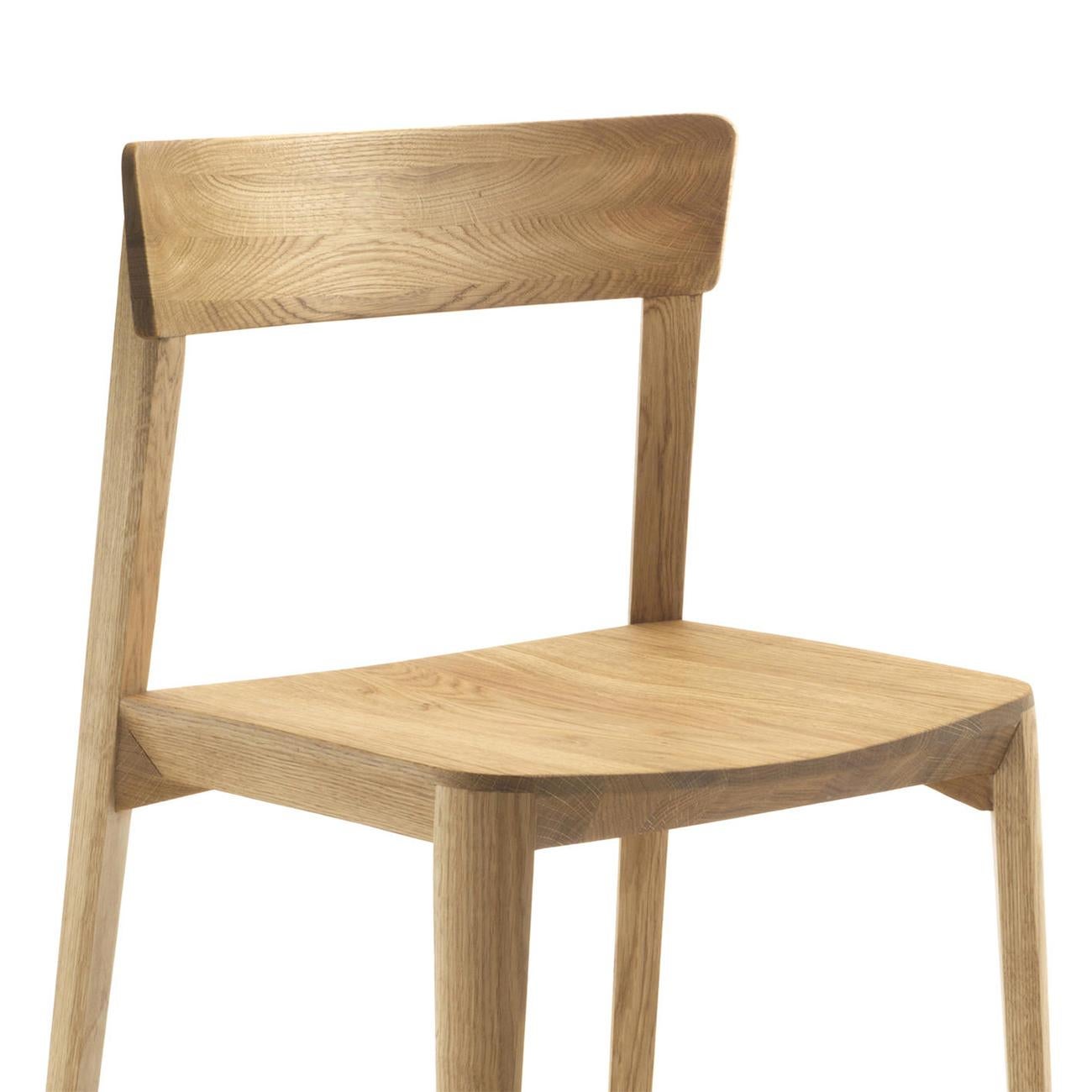 Hand-Crafted Mona Oak Chair For Sale