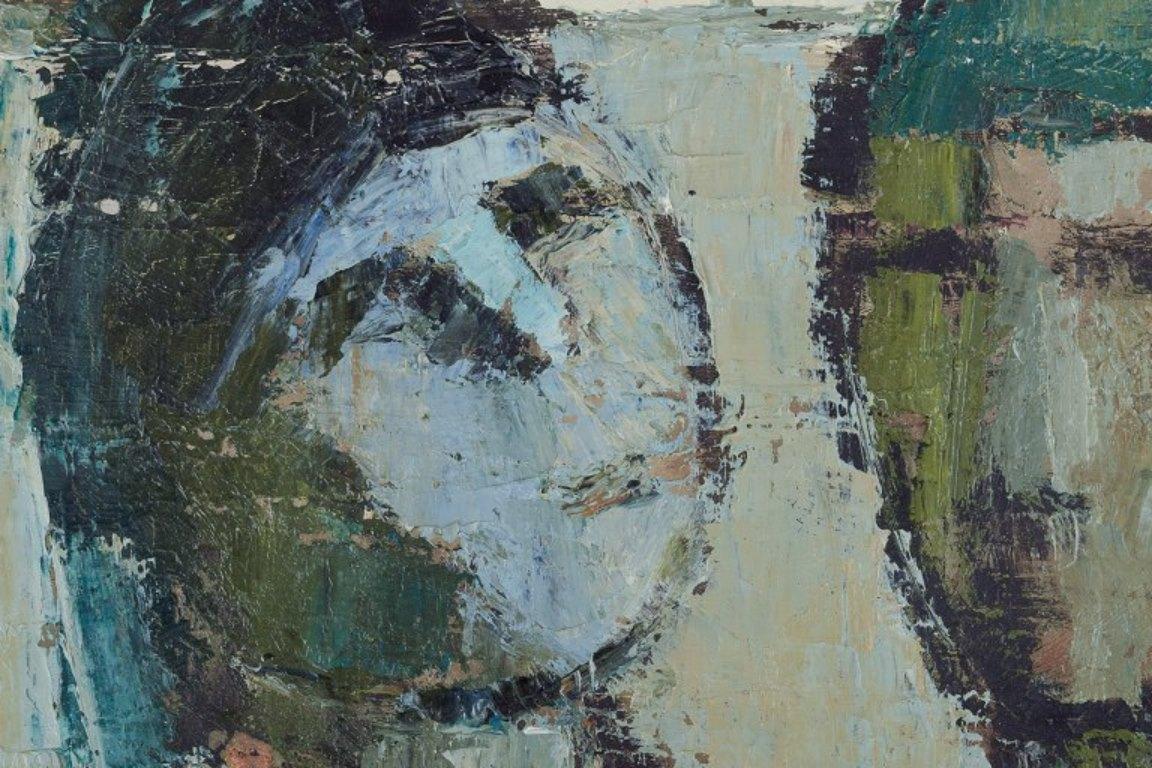 Modern Mona Ridderstad-Cedergren. Oil on board. Double portrait of man and woman For Sale