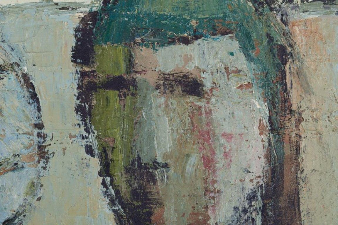 Swedish Mona Ridderstad-Cedergren. Oil on board. Double portrait of man and woman For Sale