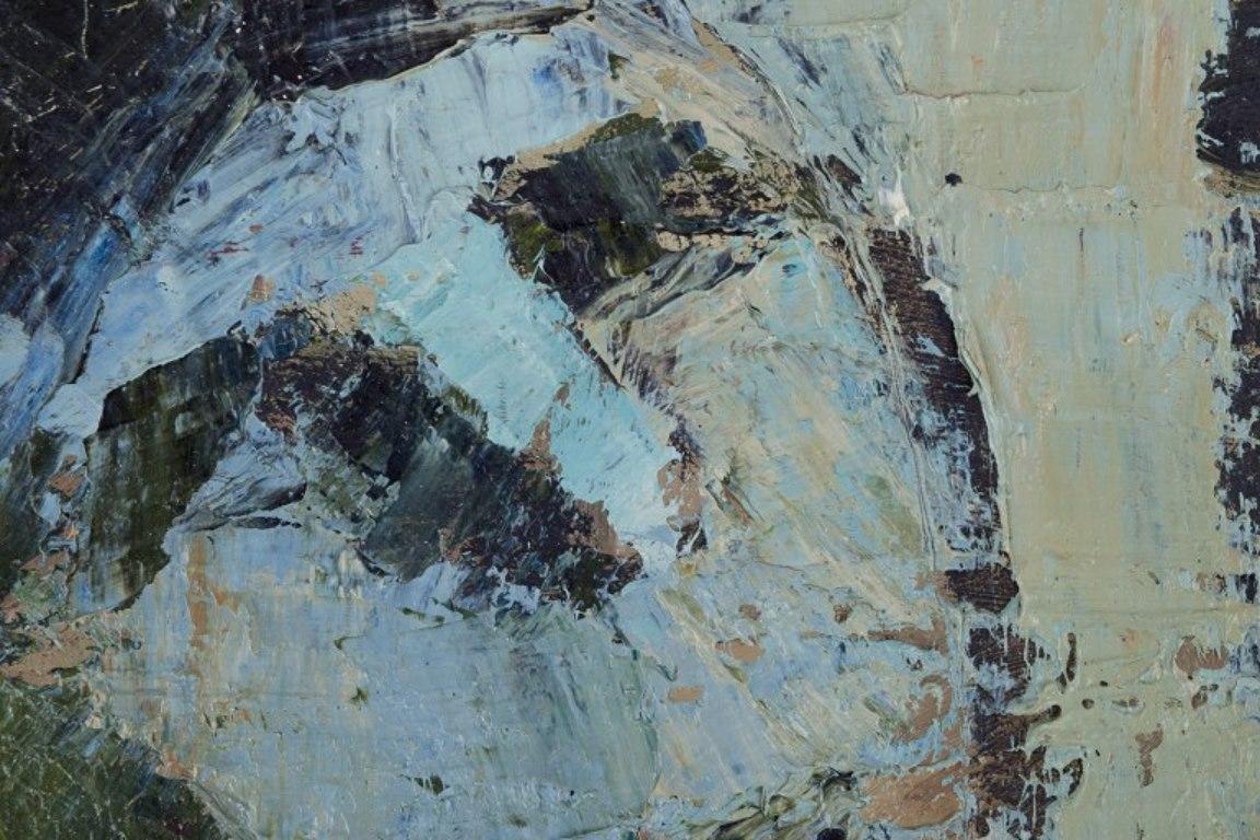 Mona Ridderstad-Cedergren. Oil on board. Double portrait of man and woman In Excellent Condition For Sale In Copenhagen, DK
