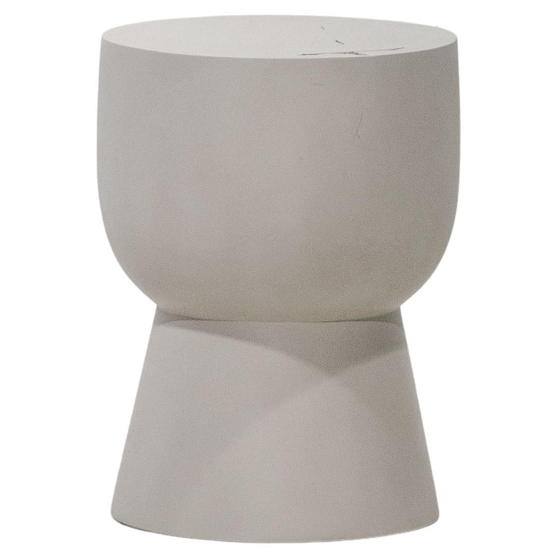 Tabouret MONA, finition Monkey Pod blanche