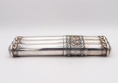 Mona Van Riper Triple Churchill Cigar Box Case in 14k Gold and Sterling Silver