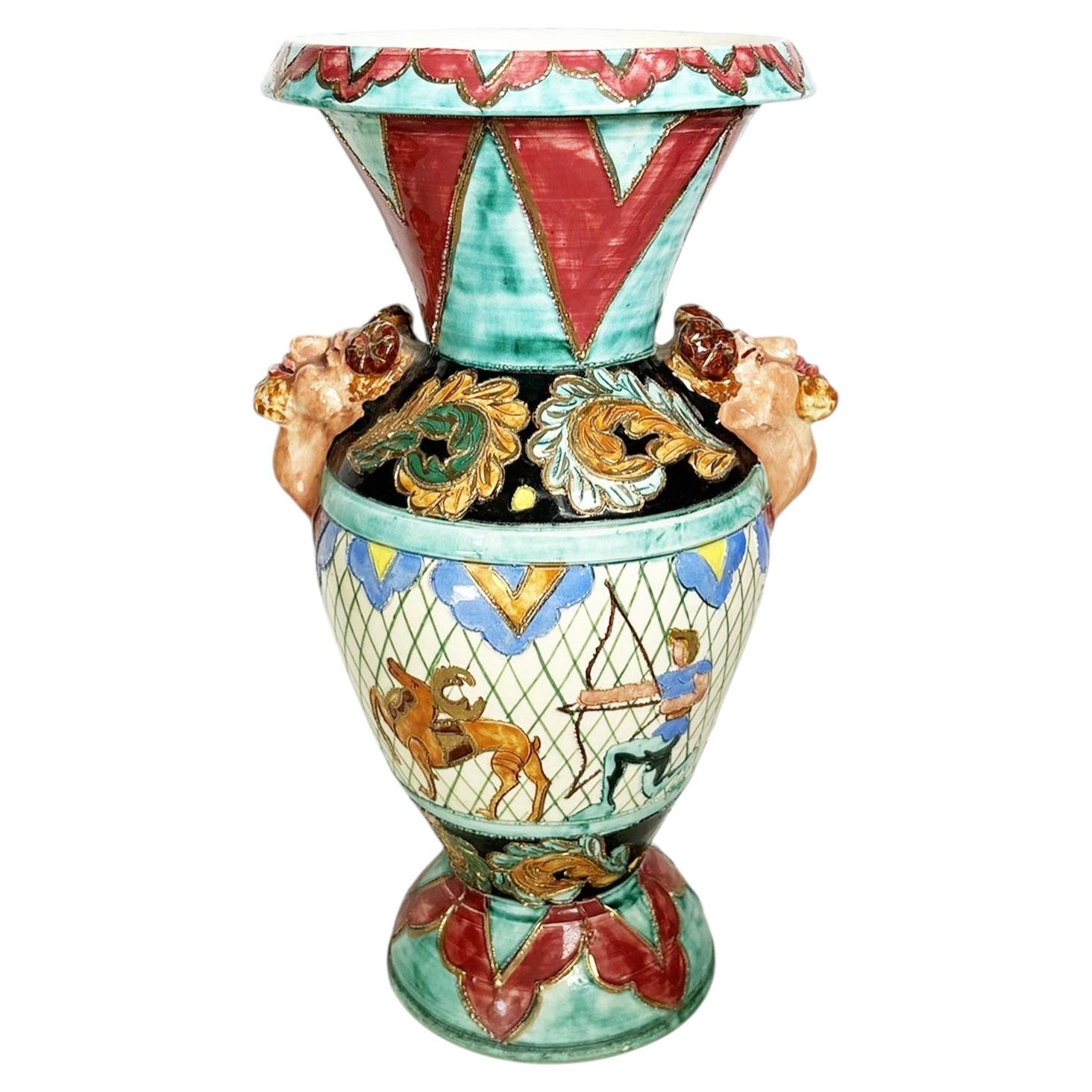 Jarrón de cerámica Mónaco, estilo rococó, Francia, años 70 en venta