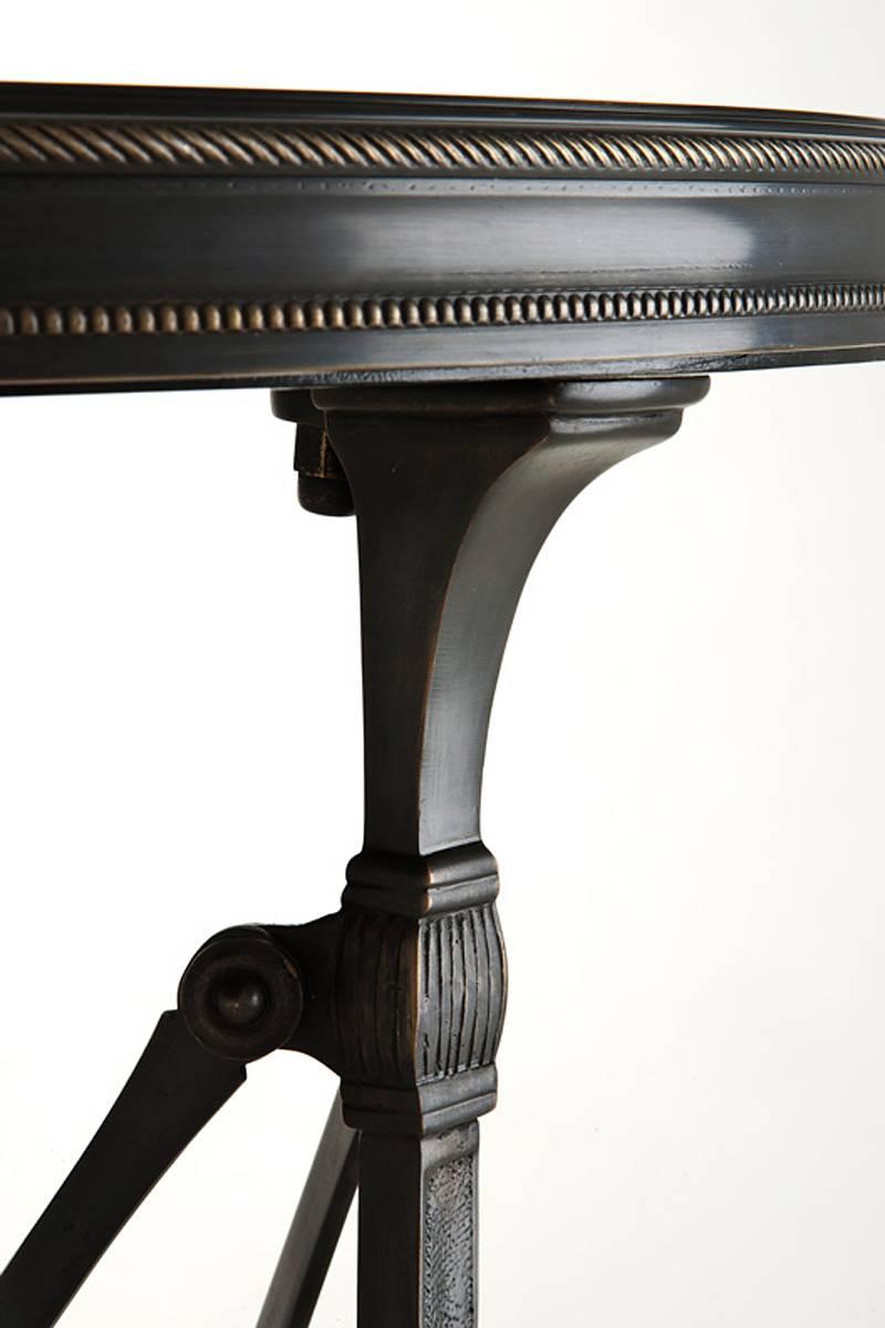 Hand-Crafted Monaco Side Table in Bronze Highlight Finish or Nickel Finish