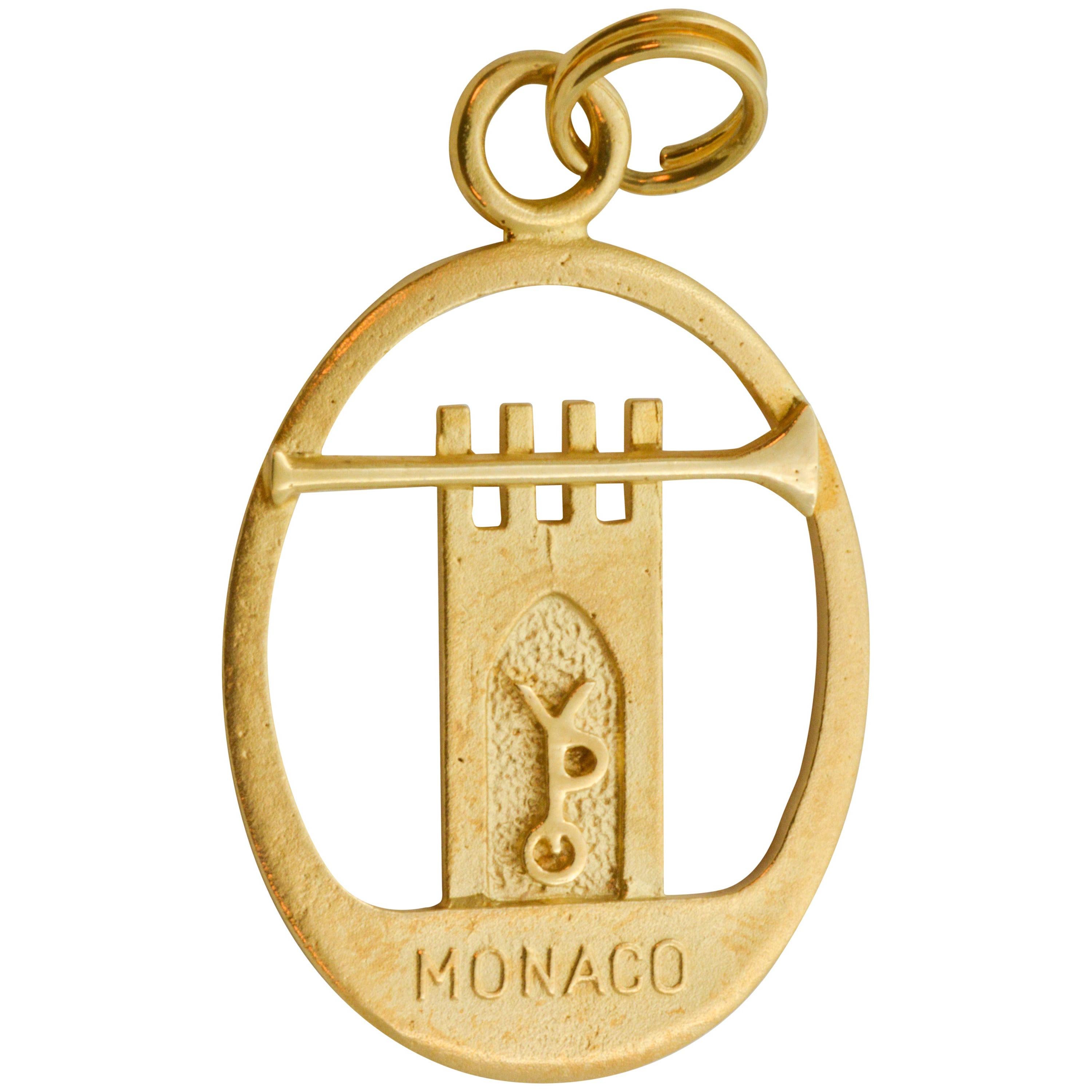 Monaco YPO 14 Karat Yellow Gold Charm