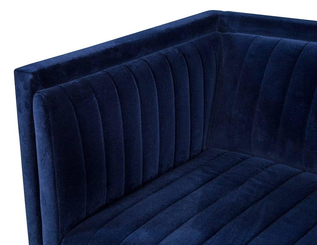 Modern Monair Channeled Custom Sofa