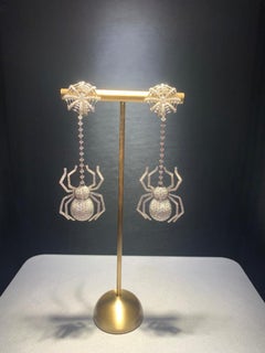 Monan Another World 8.65 Carat Diamond Spider Earrings