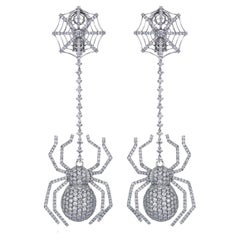 Monan Another World 8.65 Carat Diamond Spider Earrings