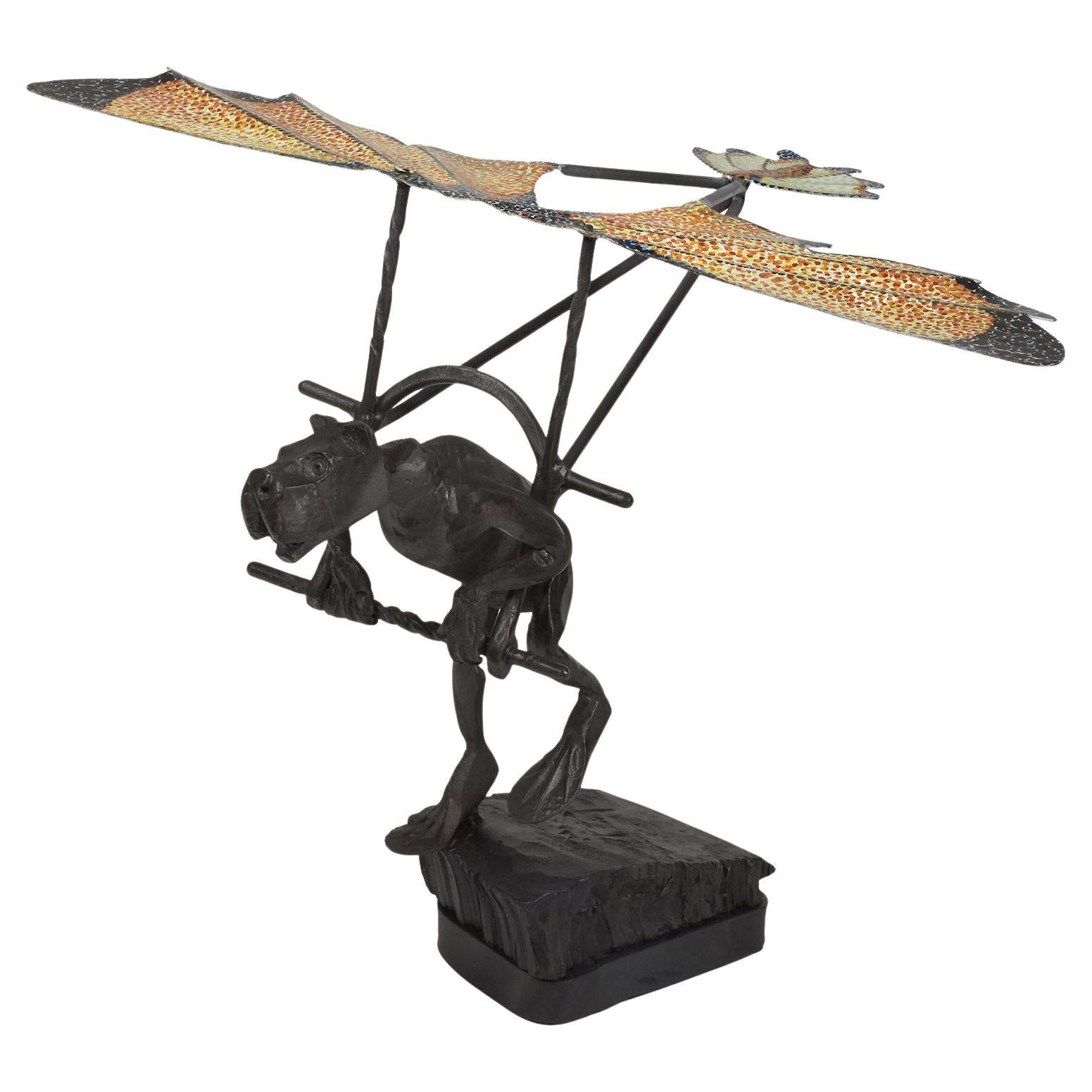 "Monarch Air" Sculpture by Bay Area Blacksmith William Roan For Sale