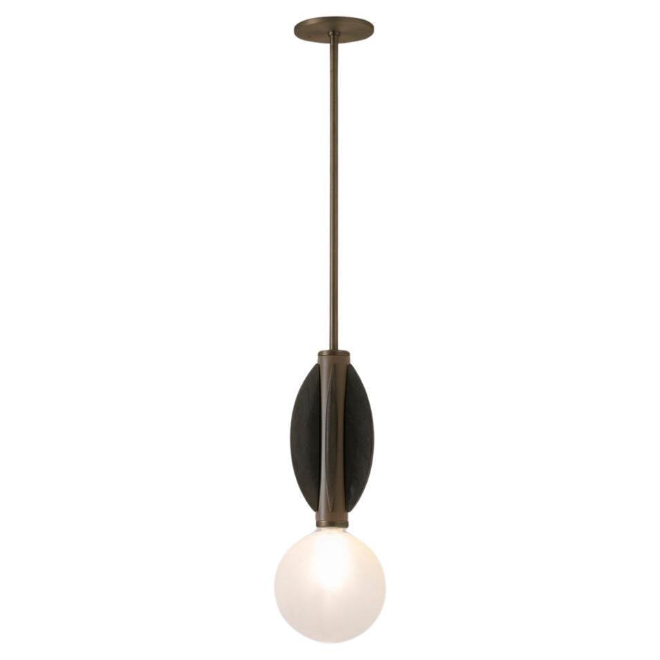 Monarch Brushed Bronze Ceiling Mounted Lamp by Carla Baz For Sale