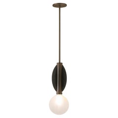 Lampada da soffitto Monarch in bronzo spazzolato di Carla Baz