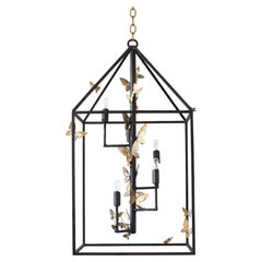 Monarch Butterfly Lantern in Warm Black