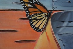 Monarch Butterfly Painting Wall Art Acrylic by Randall Seals 16x20 inches