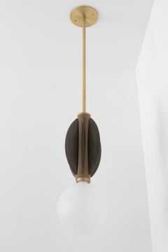 Modern Handcrafted Rustic Brushed Brass Ceiling Mounted Light Monarch, Carla Baz