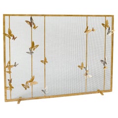 Monarch Fireplace Screen in Brilliant Gold 