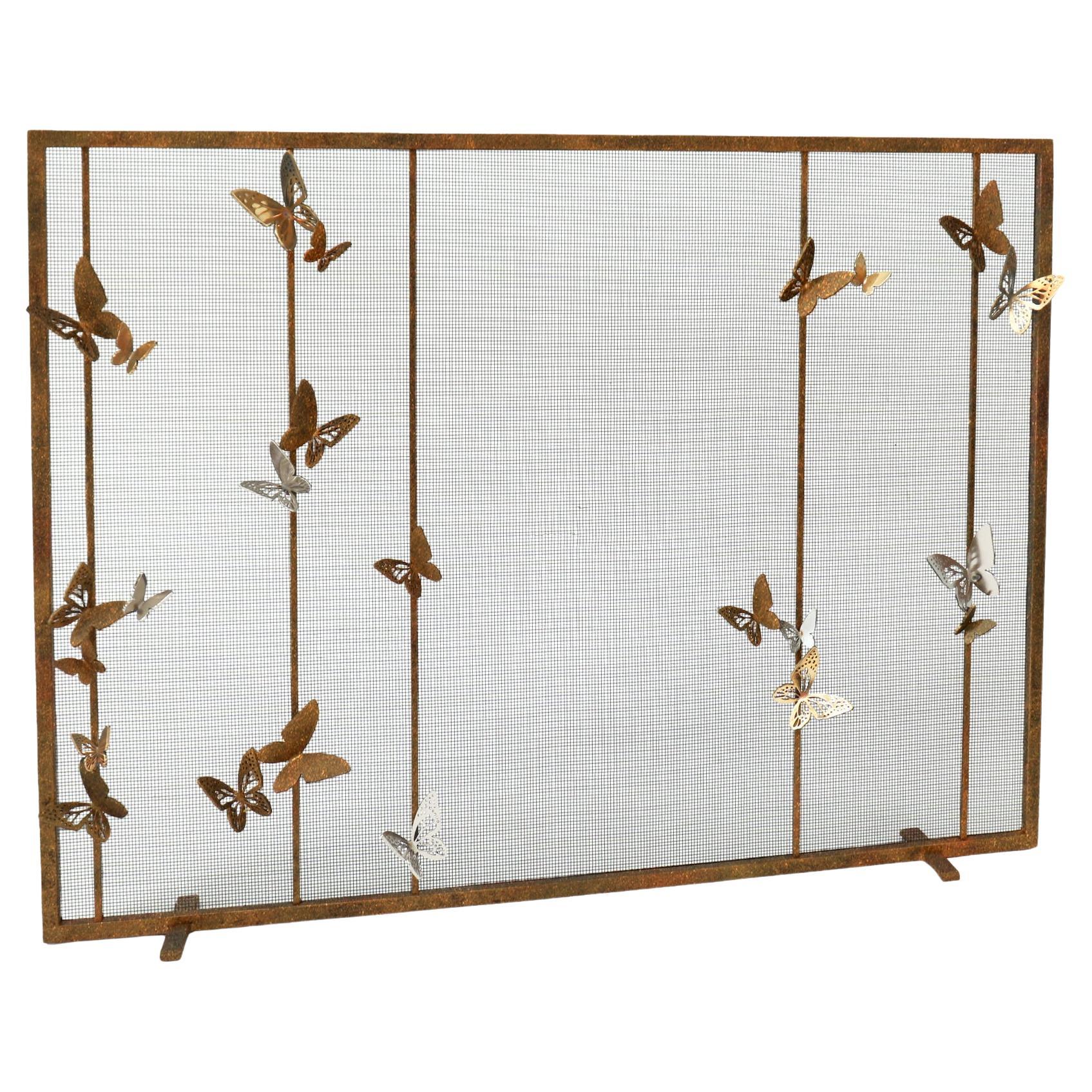 Monarch Fireplace Screen in Tobacco  For Sale