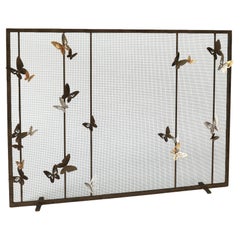 Monarch Fireplace Screen in Warm Black 