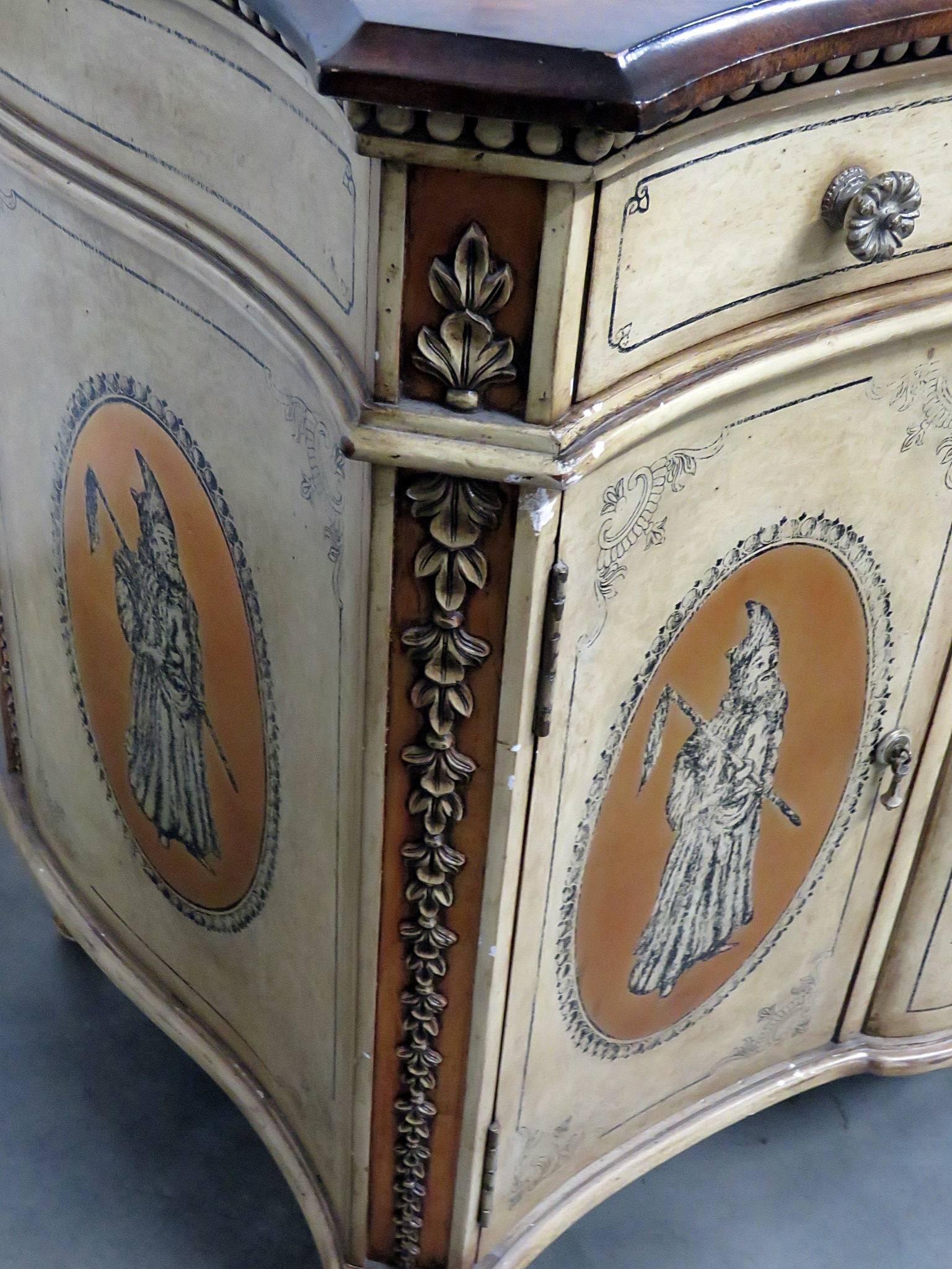 Painted Monarch for Century Chinoiserie Chest of Drawers