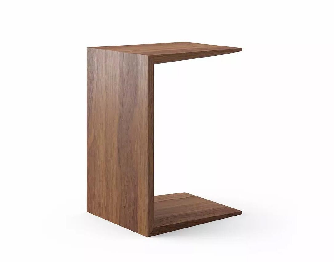Monarch side table by Dare Studio, 2012
Dimensions: H 55/40 x D 35 x W 55/40 cm
Materials: American black walnut
Features: Can be used in vertical or horizontal positions

Also available in European white oak, European white oak with black