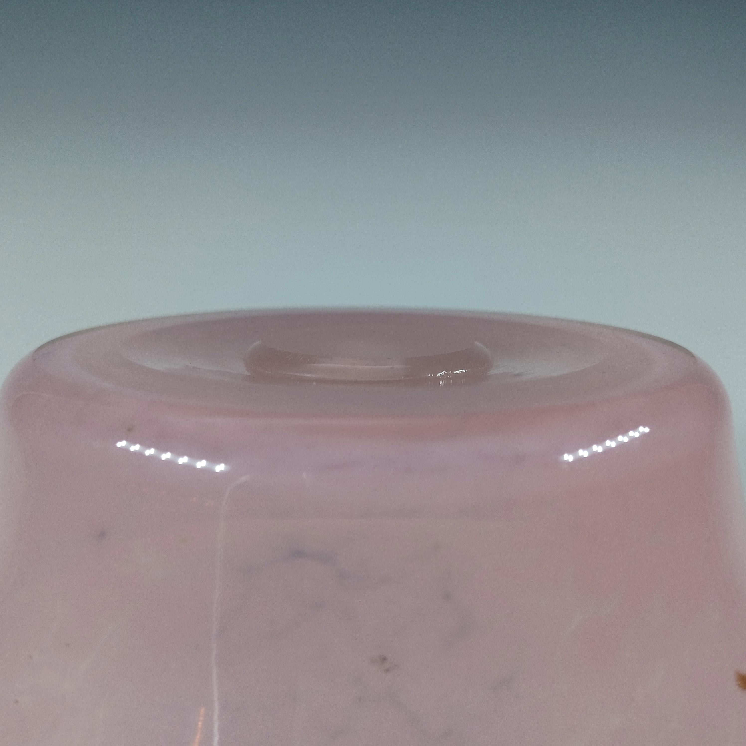 Monart UB.VII Pink Copper Aventurine Vintage Glass Bowl For Sale 3