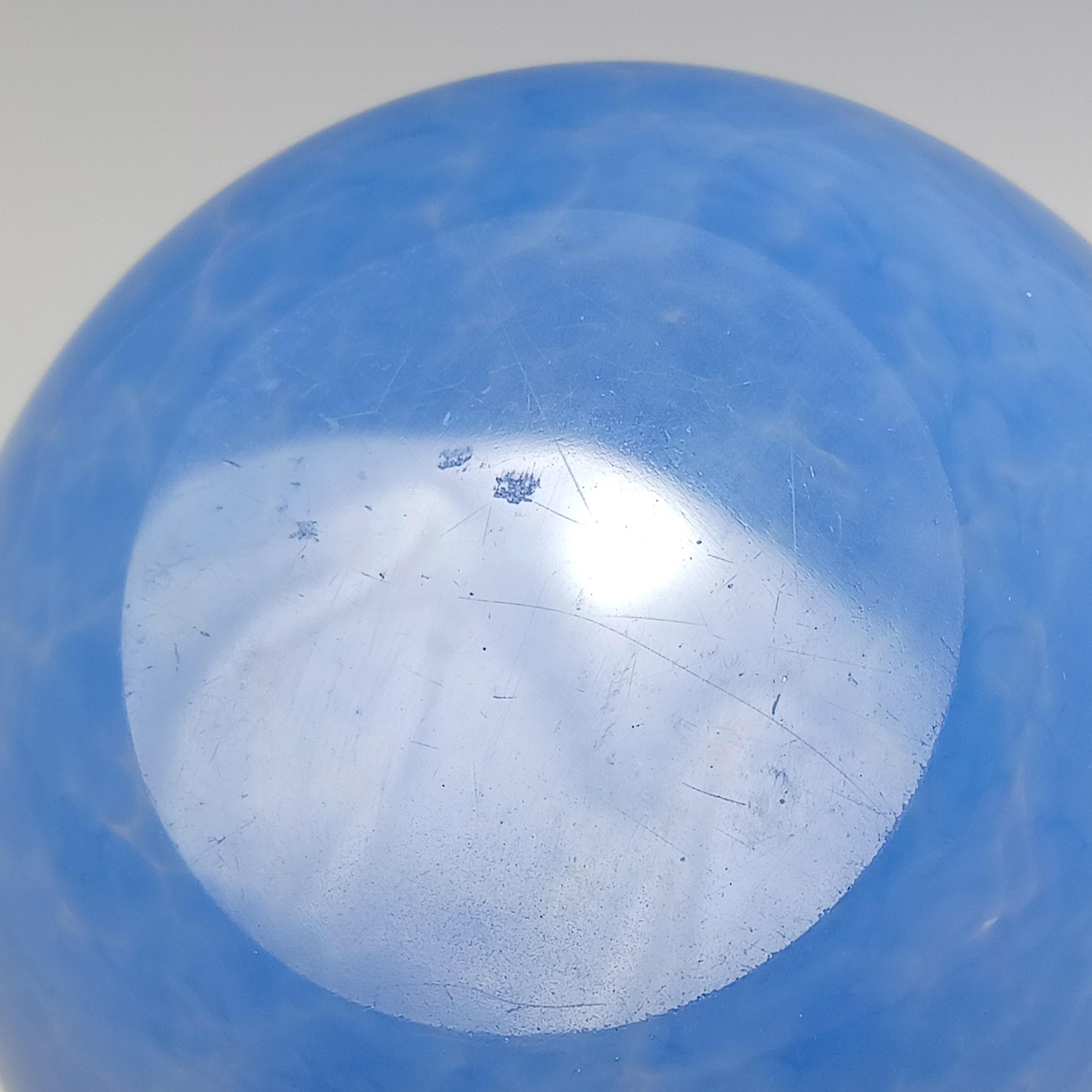 Ciotola in vetro avventurina vintage blu e nera Monart XI+.ZA in vendita 3