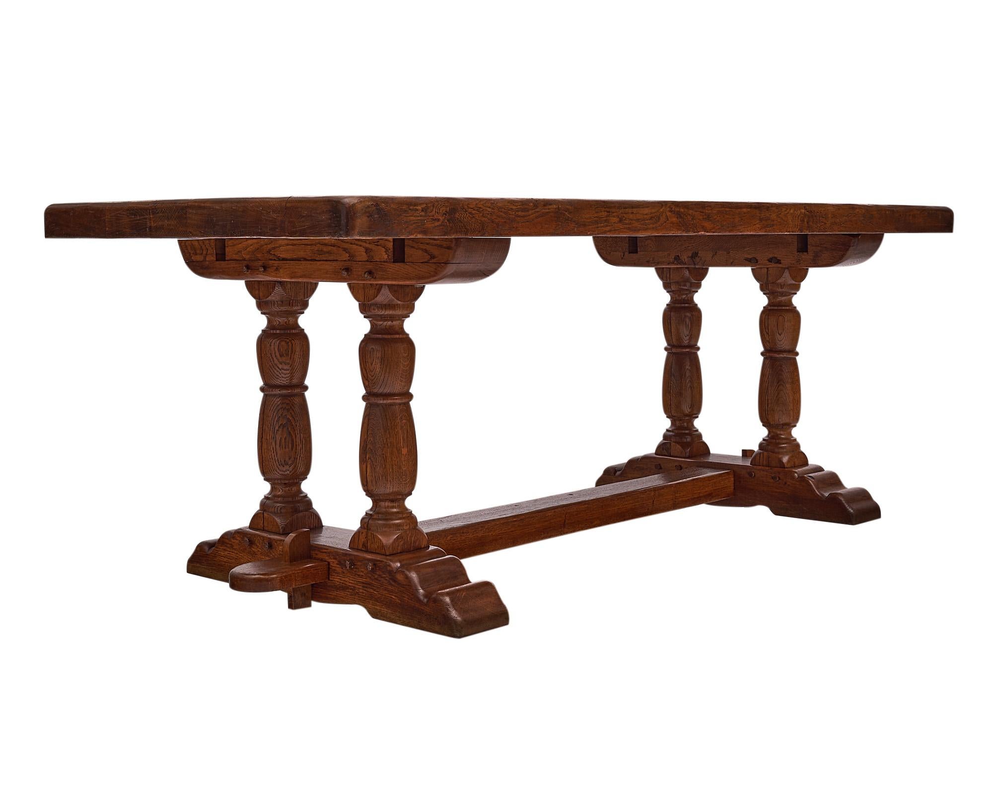 Oak Monastery French Antique Table For Sale